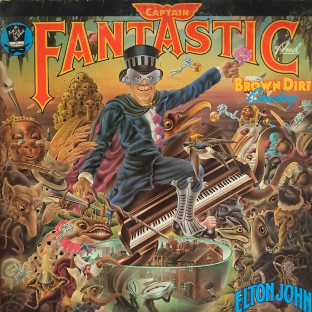 Vintage ELTON JOHN CAPTAIN FANTASTIC AND THE BROWN DIRT COWBOY Vinyl  LP